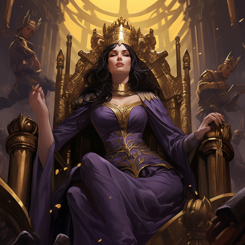 Byzantine Empress on Golden Throne