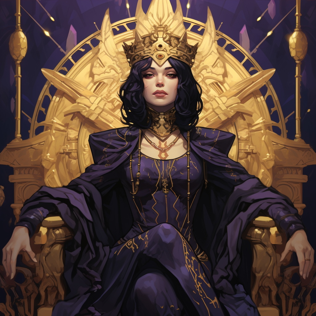 Medieval Byzantine Empress on Throne