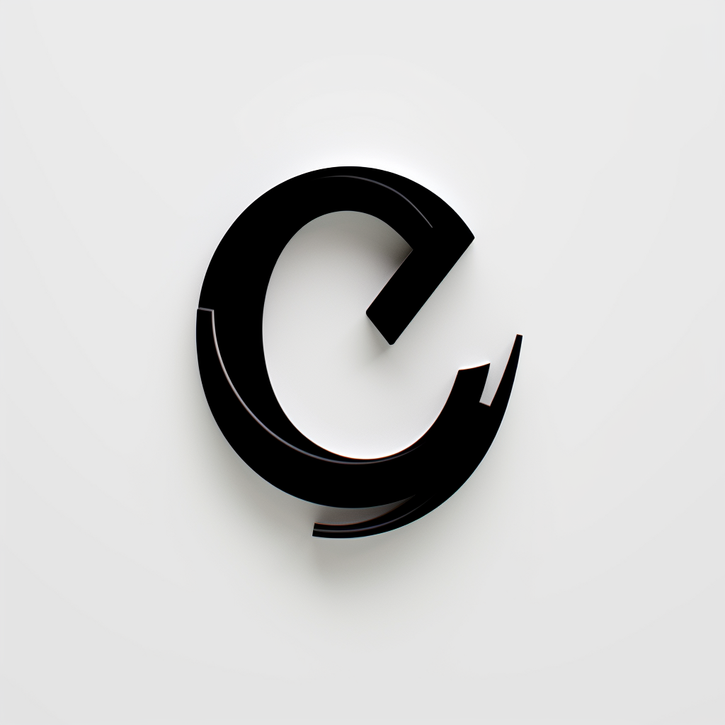 Minimalistic bold C A V typographical logo