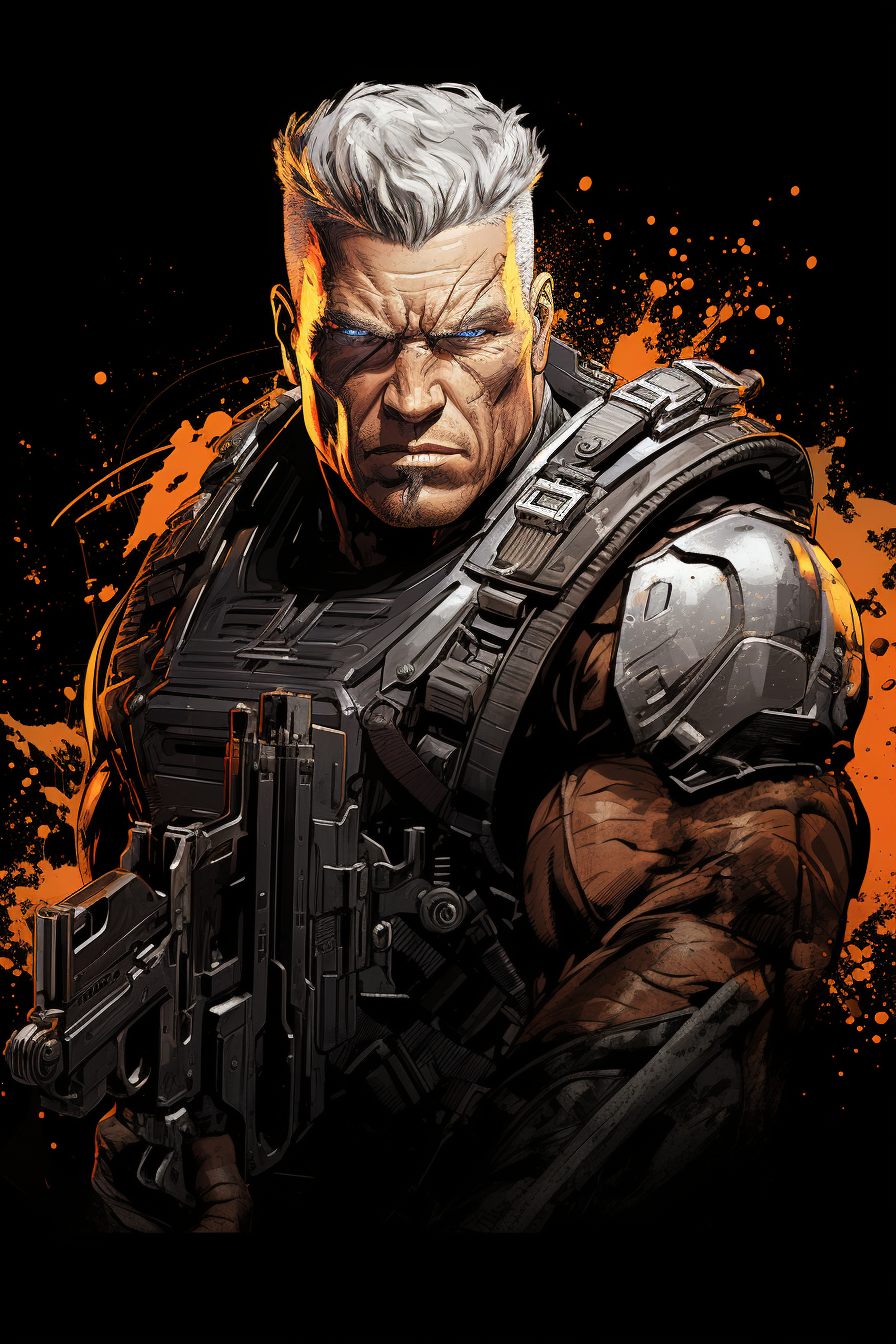 Cable character sketch from Marvel Comics