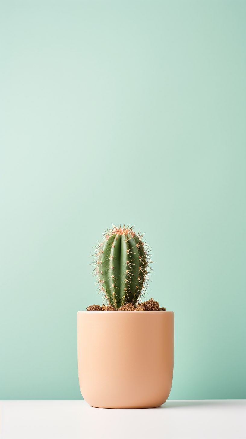 Realistic cactus plant in pot