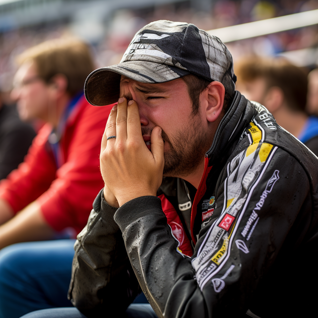 Emotional Cadillac Fan at Le Mans Crying