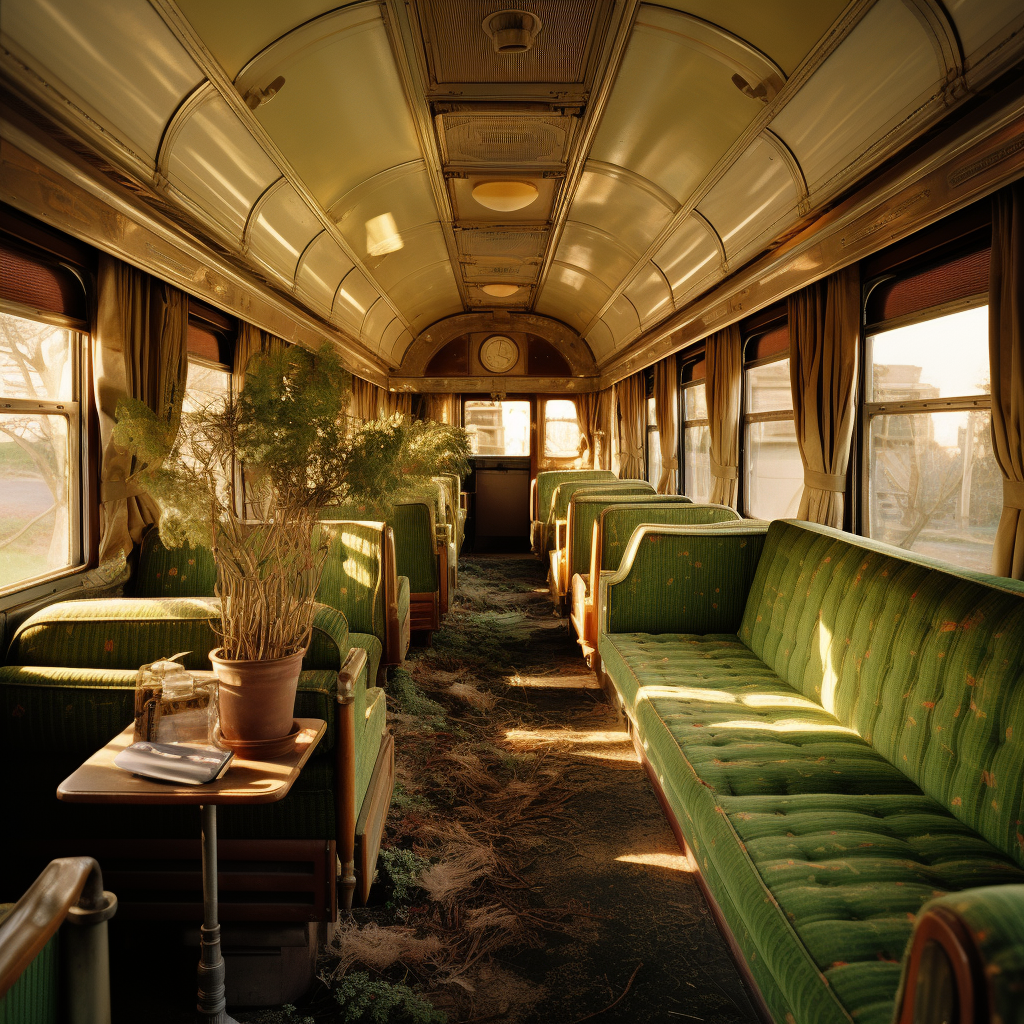 Luxurious Cadillac train interior