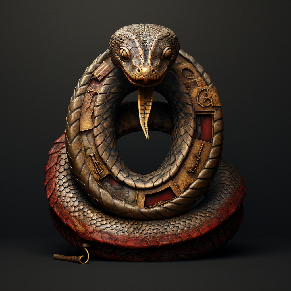 Symbolic Cadre Greek Snake Image