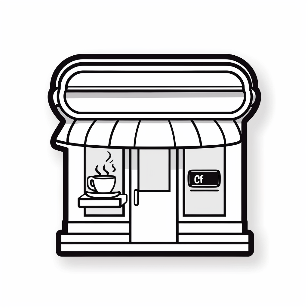 Cafe Line Graphic Icon on White Background