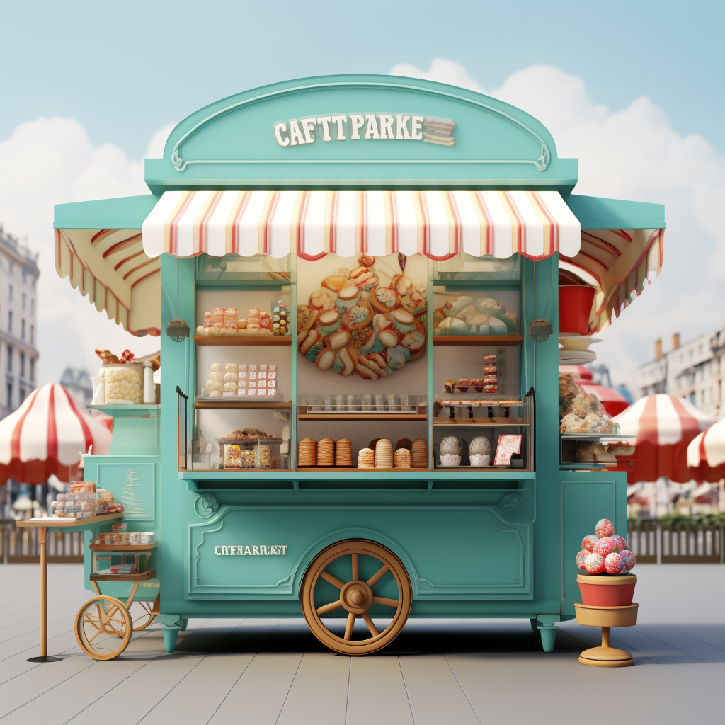 Scrumptious Cake and Pastry Vehicle Kiosk