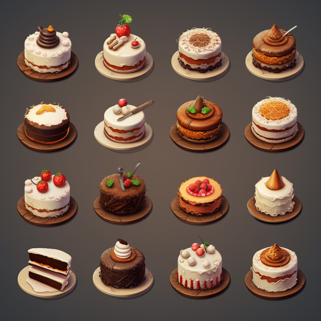 Cake sprite sheet picture