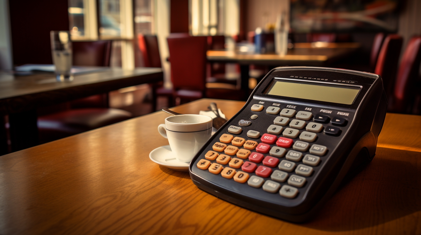 Wide Lens Photo of Calculator-Serving Restaurant