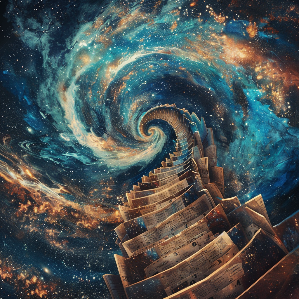 Calendar Spiral Staircase Stars Vortex