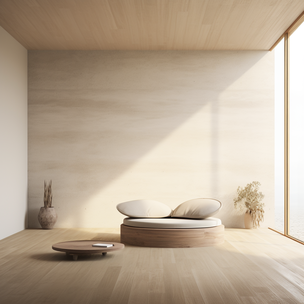 Calming minimalist design for a tranquil atmosphere