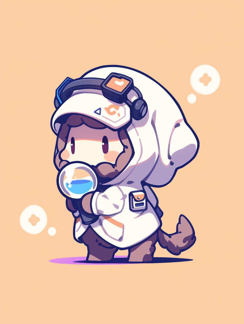 Charming Camel Scientist Doodle