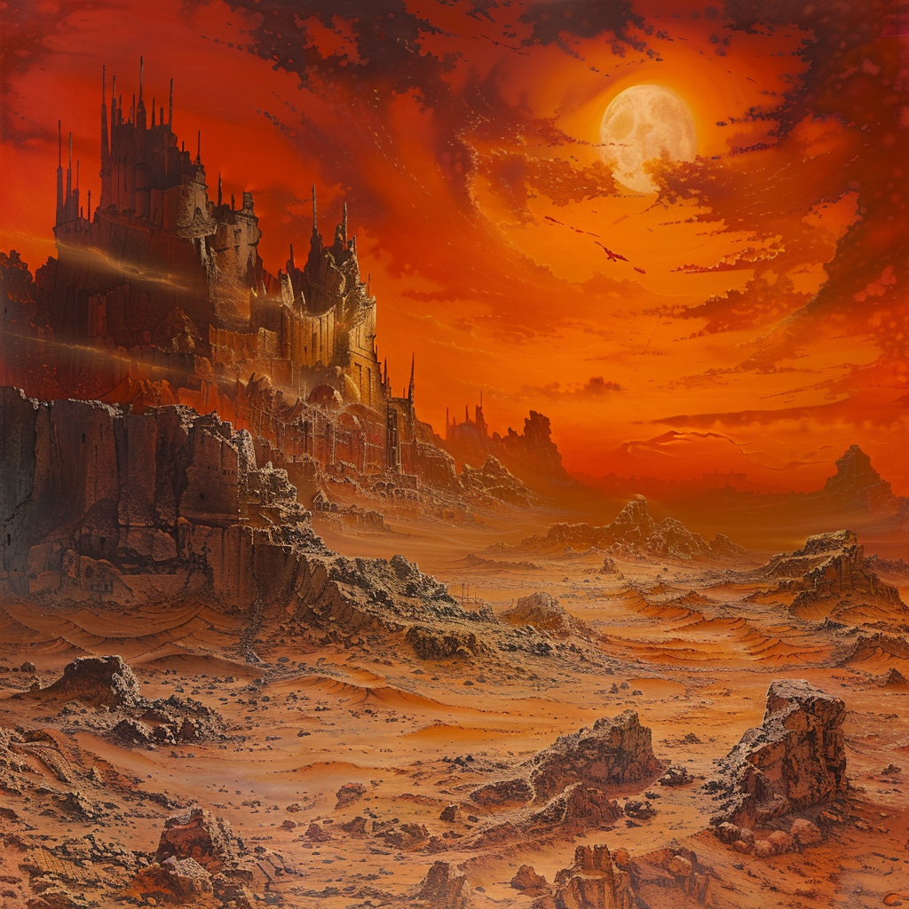 Barren Camelot Desert Sunset