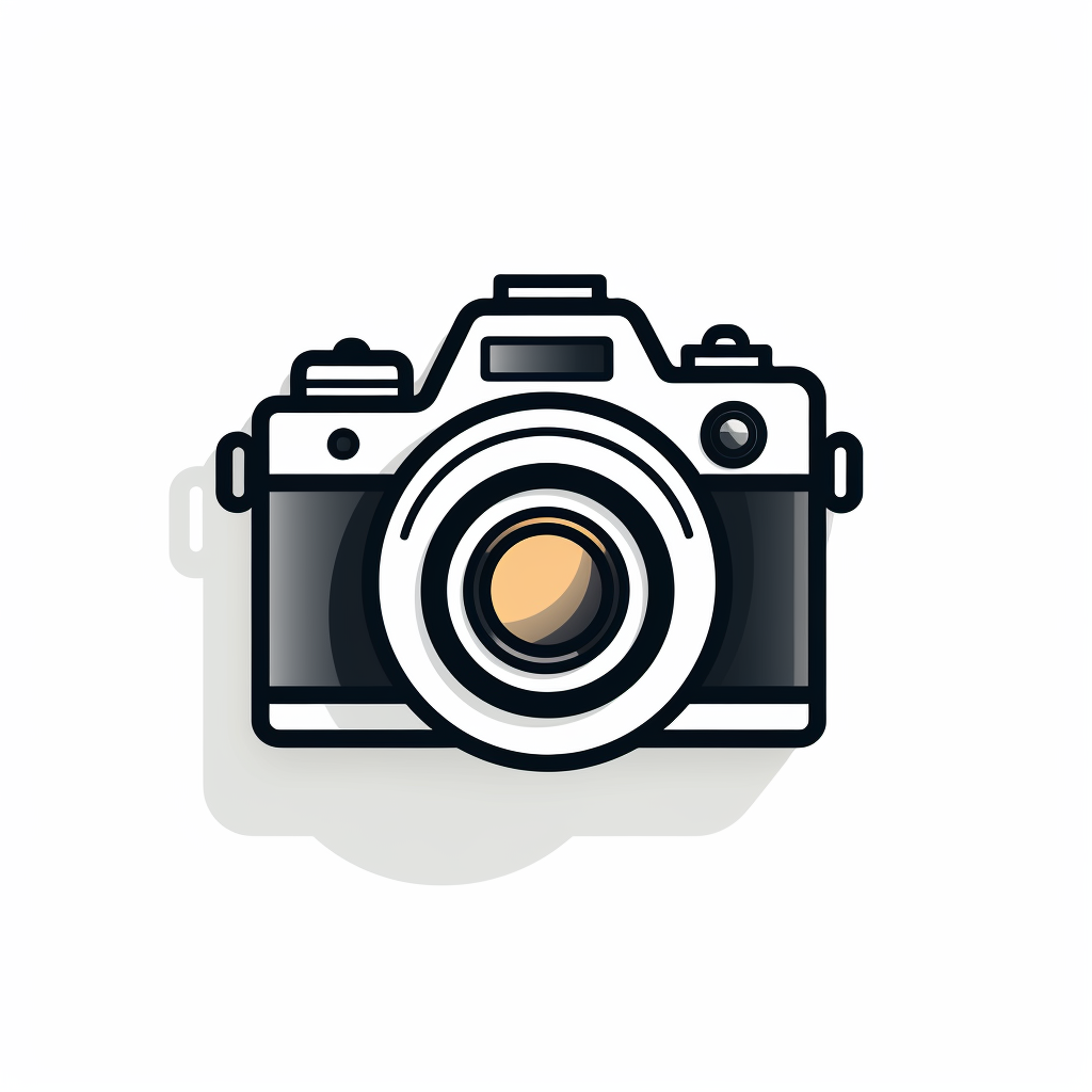 Simple camera logo with eye lens