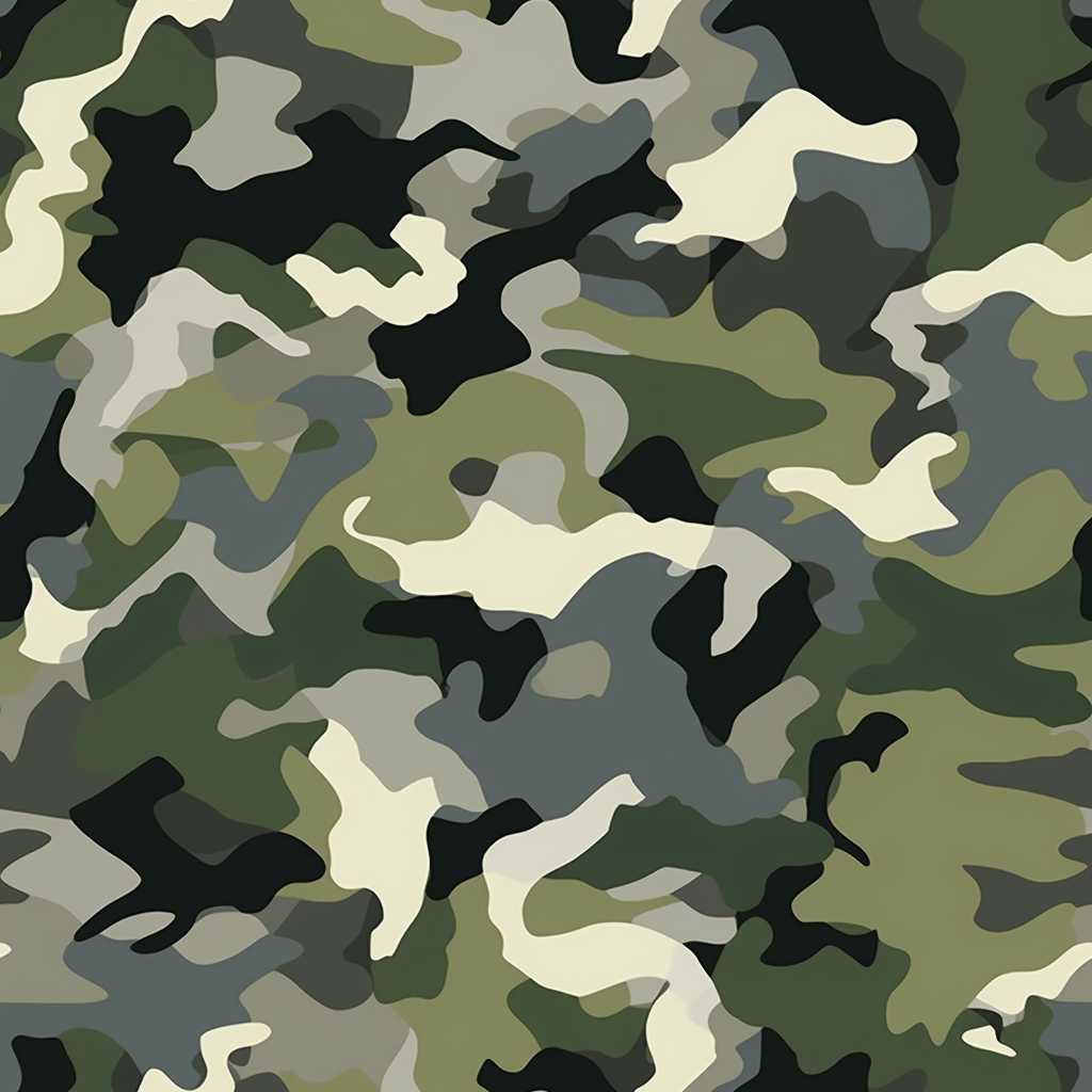 Camo print military green gray background