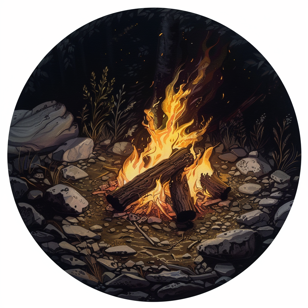 Campfire Icon Silhouette