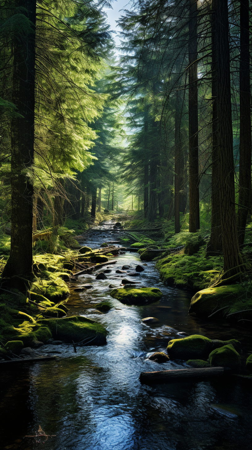 Beautiful Canadian forest landscape photography