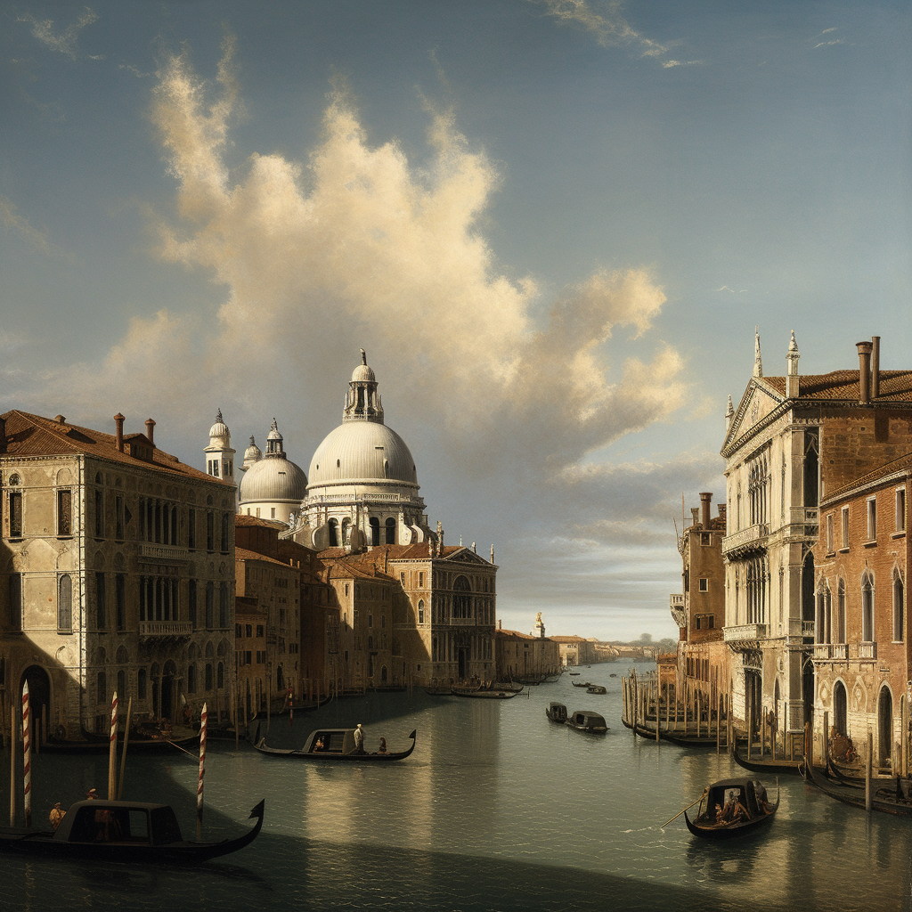 Canaletto's Grand Canal and Salute painting