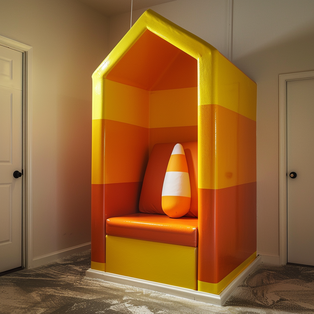 Candy Corn Themed Confessional Booth