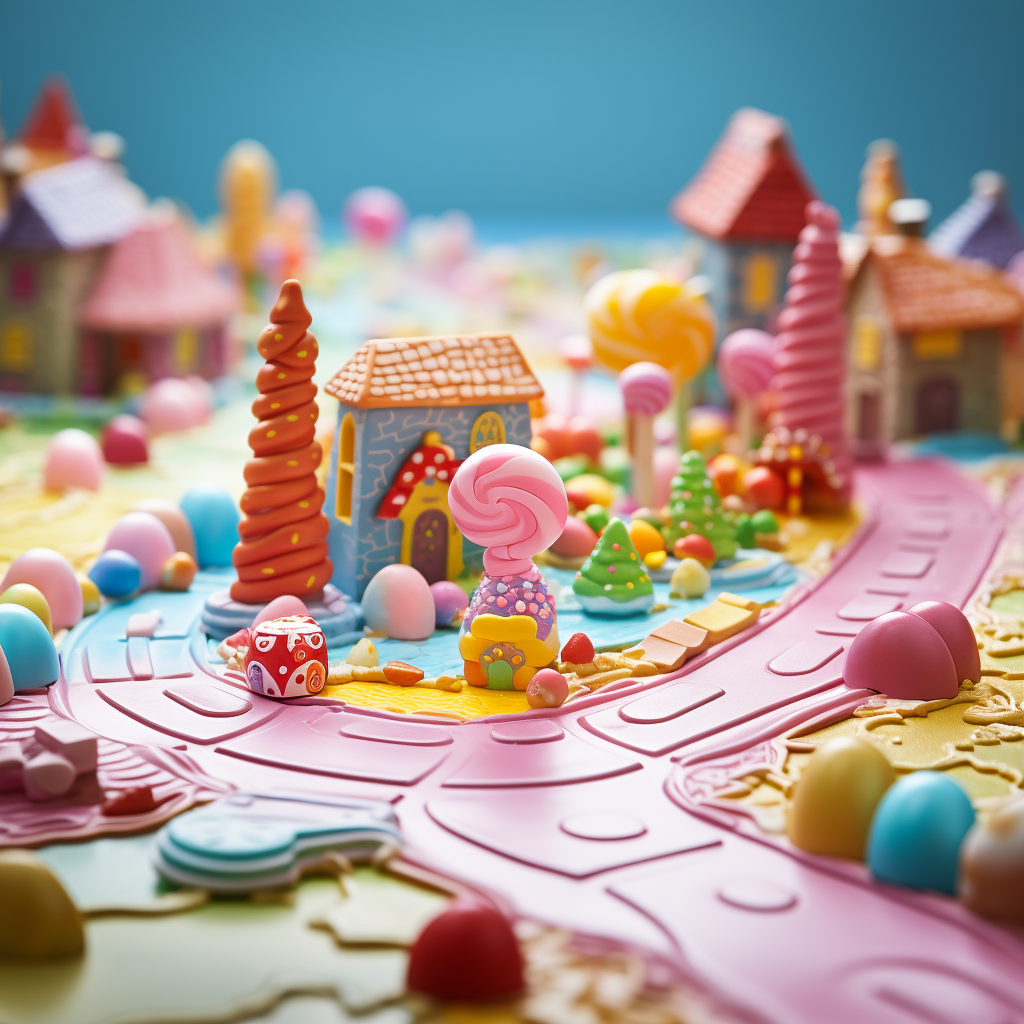 Candy Land game board road adventure