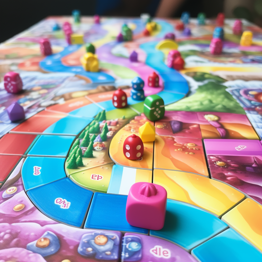 Colorful square road in Candy Land