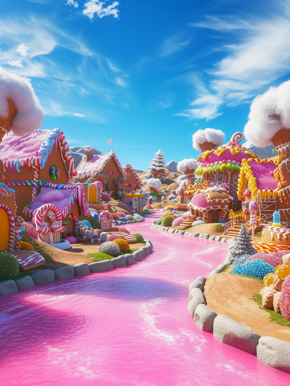 Candyland Pixar style image