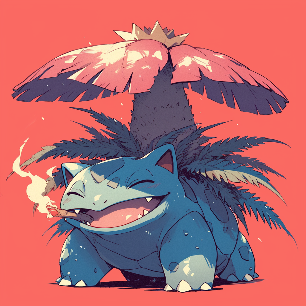 Green cannabis venusaur pokemon