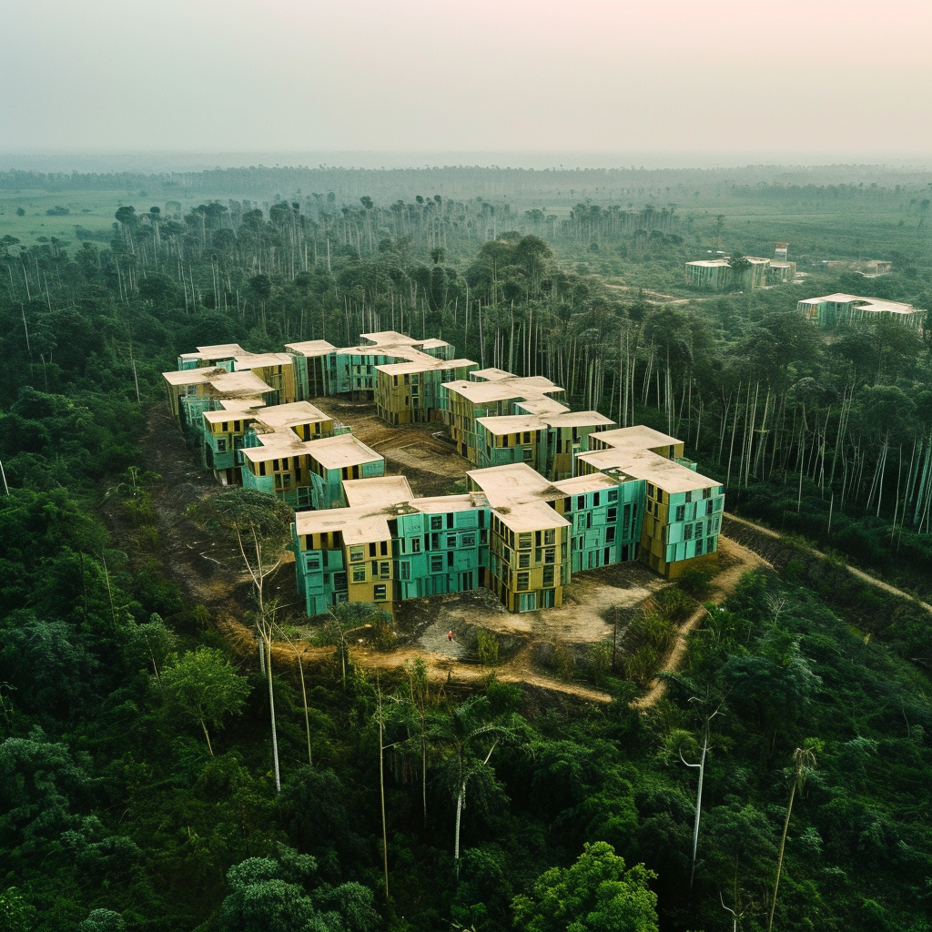 Canon 5D Drone Photo Bamboo Forest Nigeria