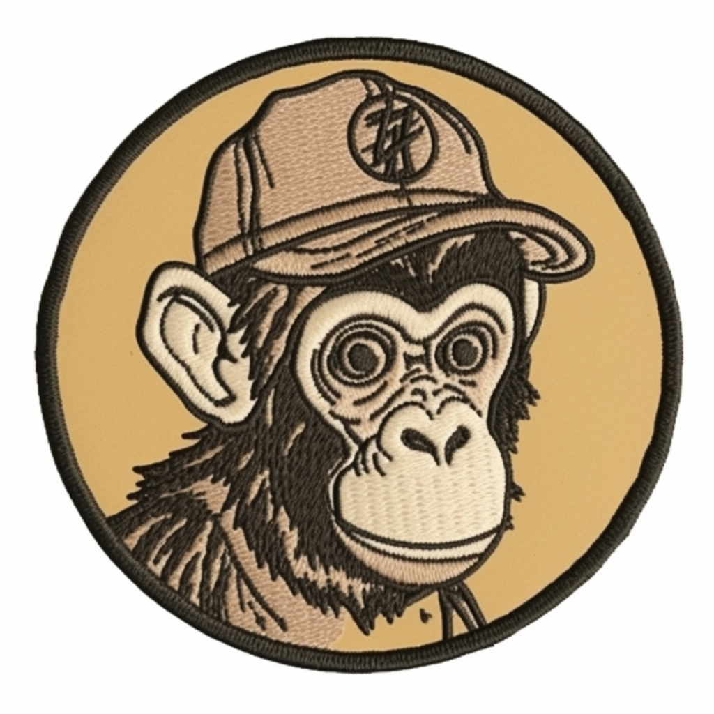 Simple monkey with banana patch