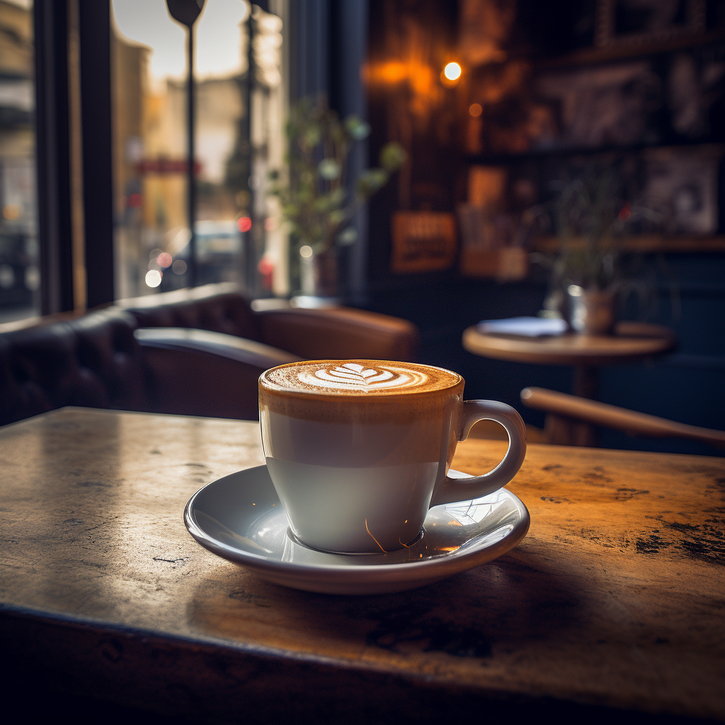 Scrumptious cappuccino served at urban bar