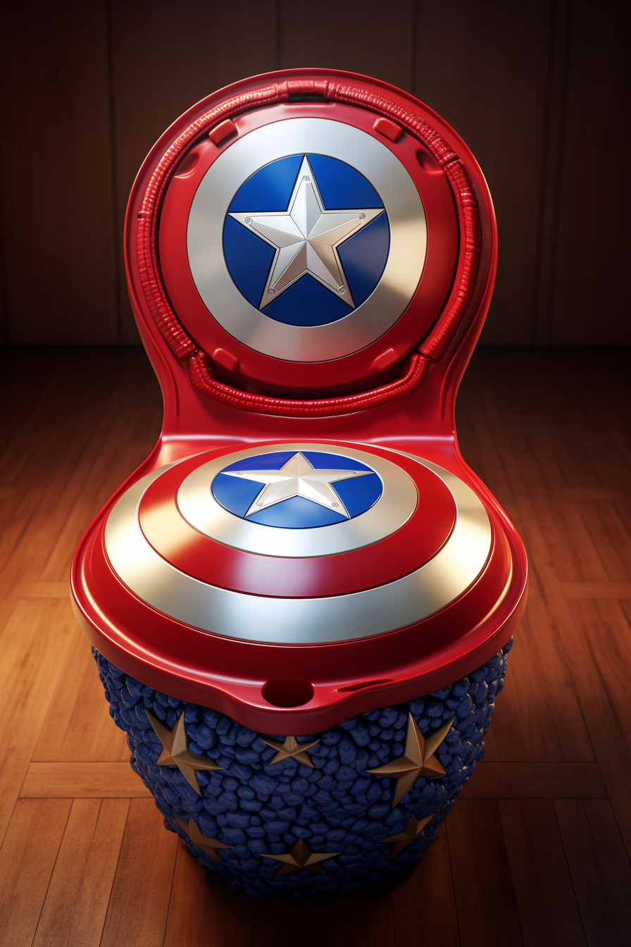 Funny Captain America shield lid design