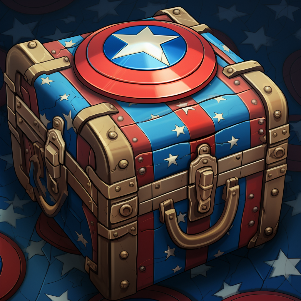 Captain America patterned loot crate