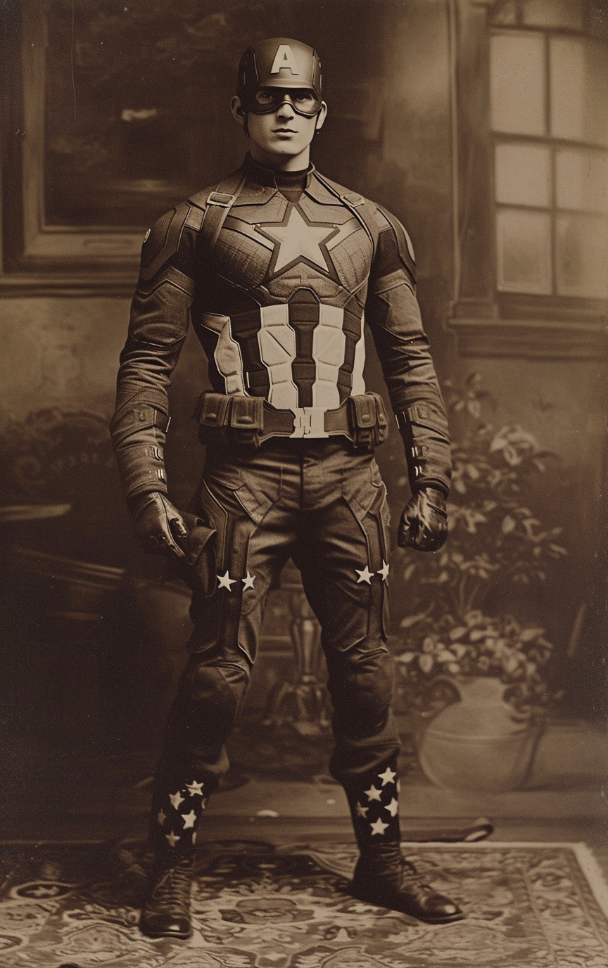 Captain America Victorian Fashion Portrait