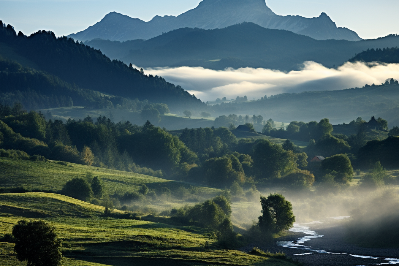 Car Beautiful France Morning Atmosphere