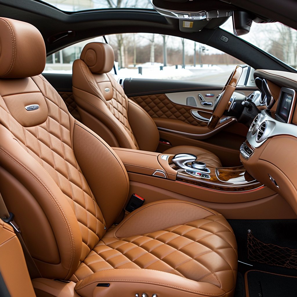 Colorful Car Leather Interior Image