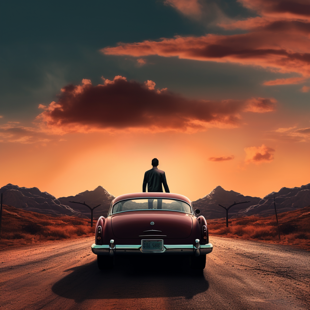 Car and Man Login Image