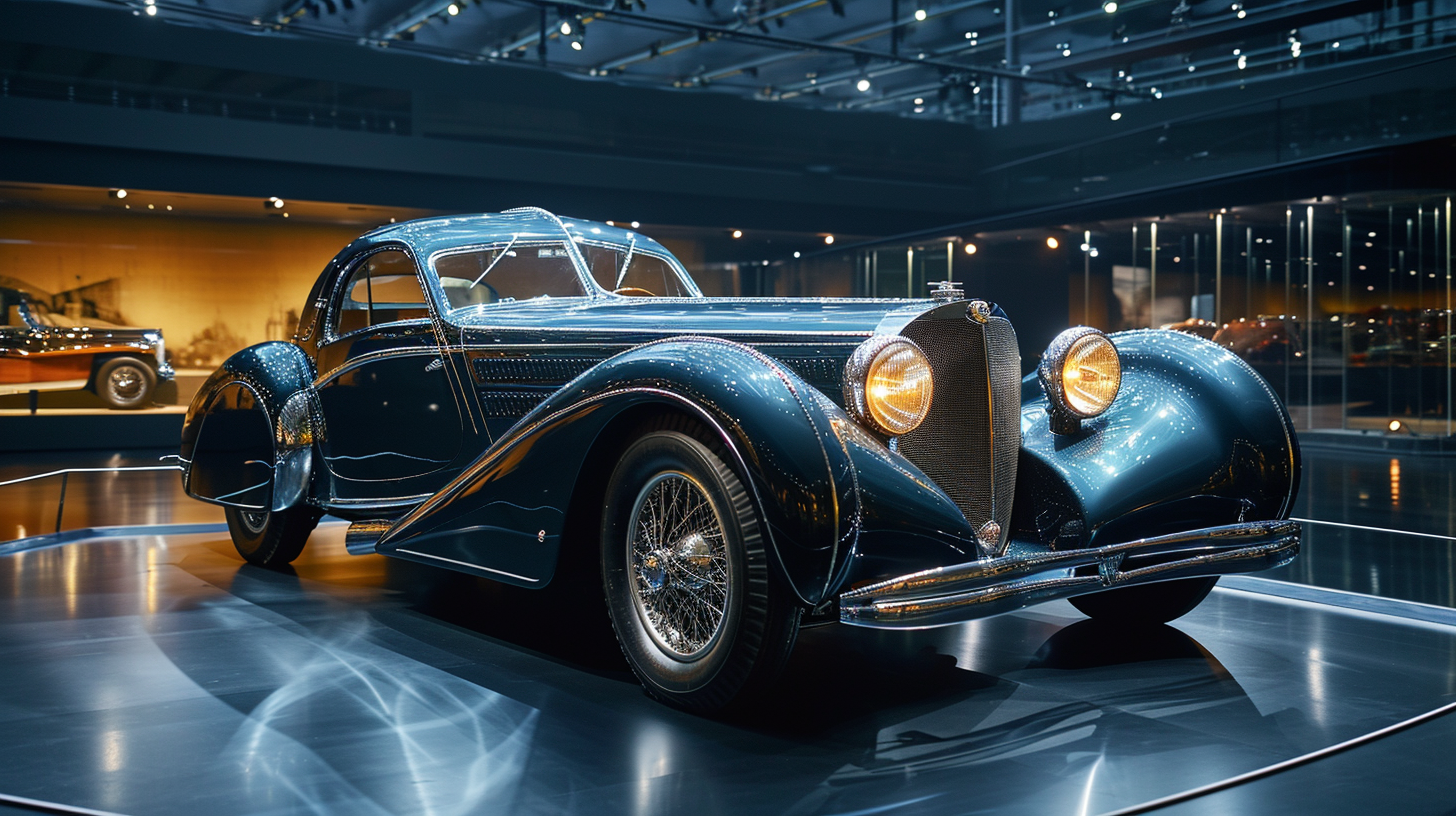 Car Museum Exposition Hyper Realistic Lighting