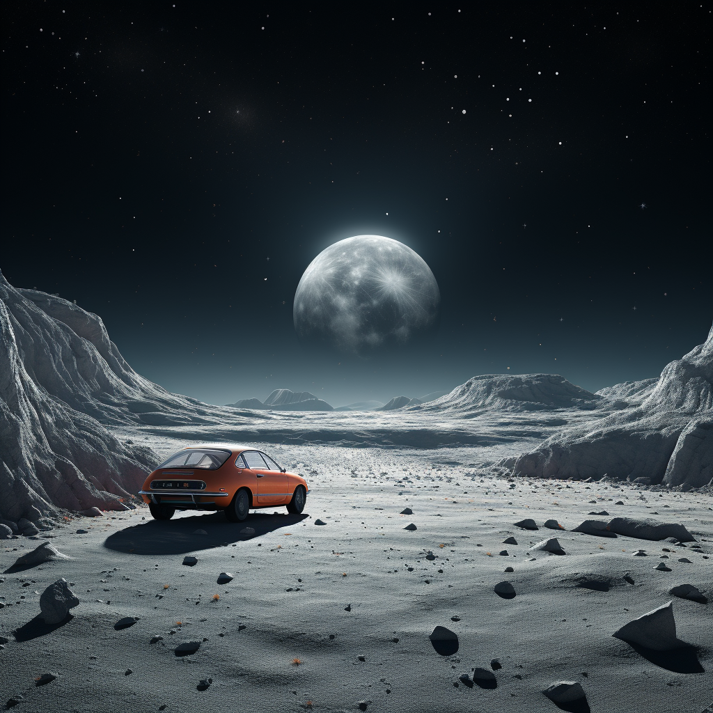 Car on Moon Photo