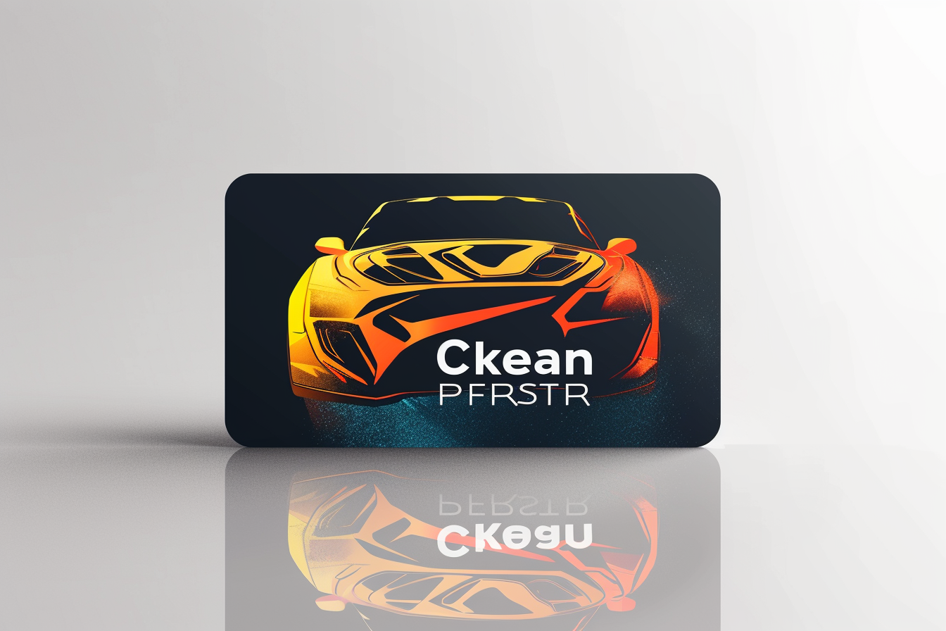 Car painter logo card design