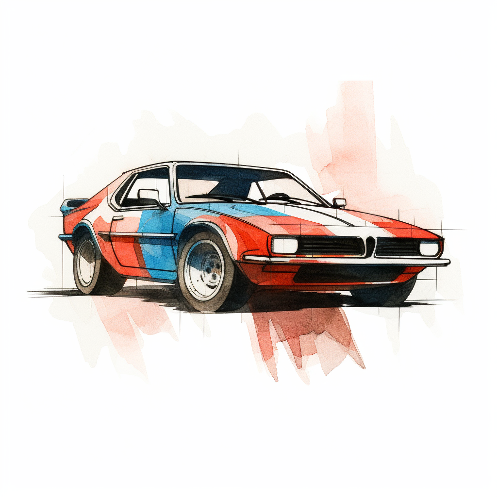 Minimalist Car Sale Icon Sketch