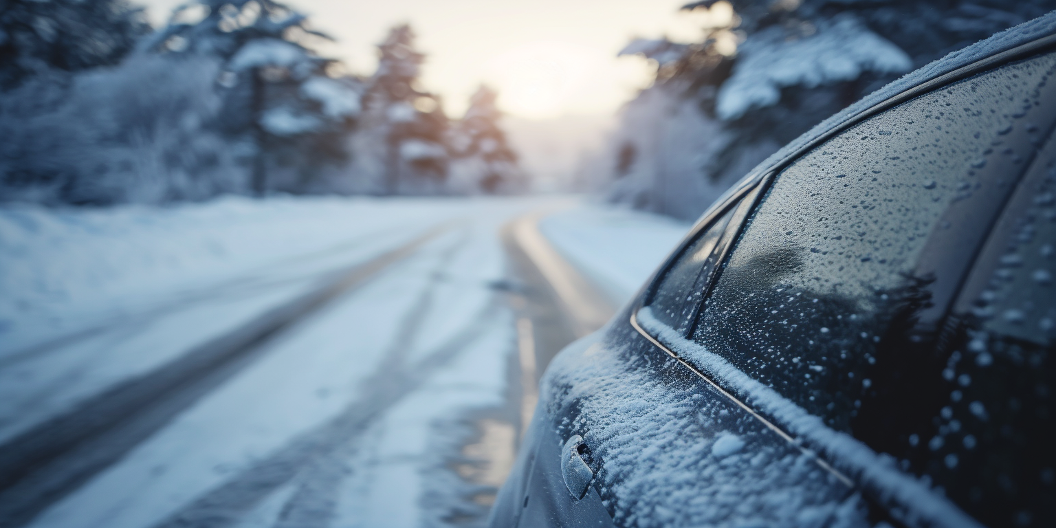 Car Winter Front View Window