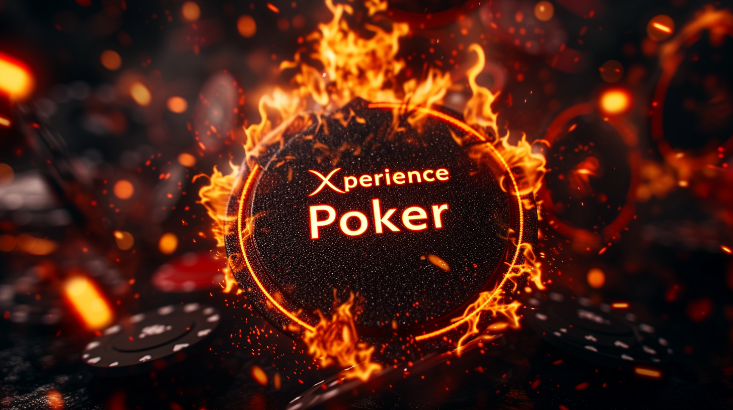 Black poker card with fire symbols XperiencePoker