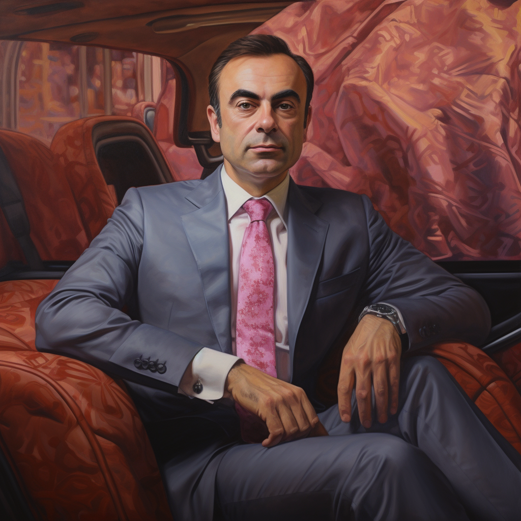 Portrait of Carlos Ghosn, the visionary leader