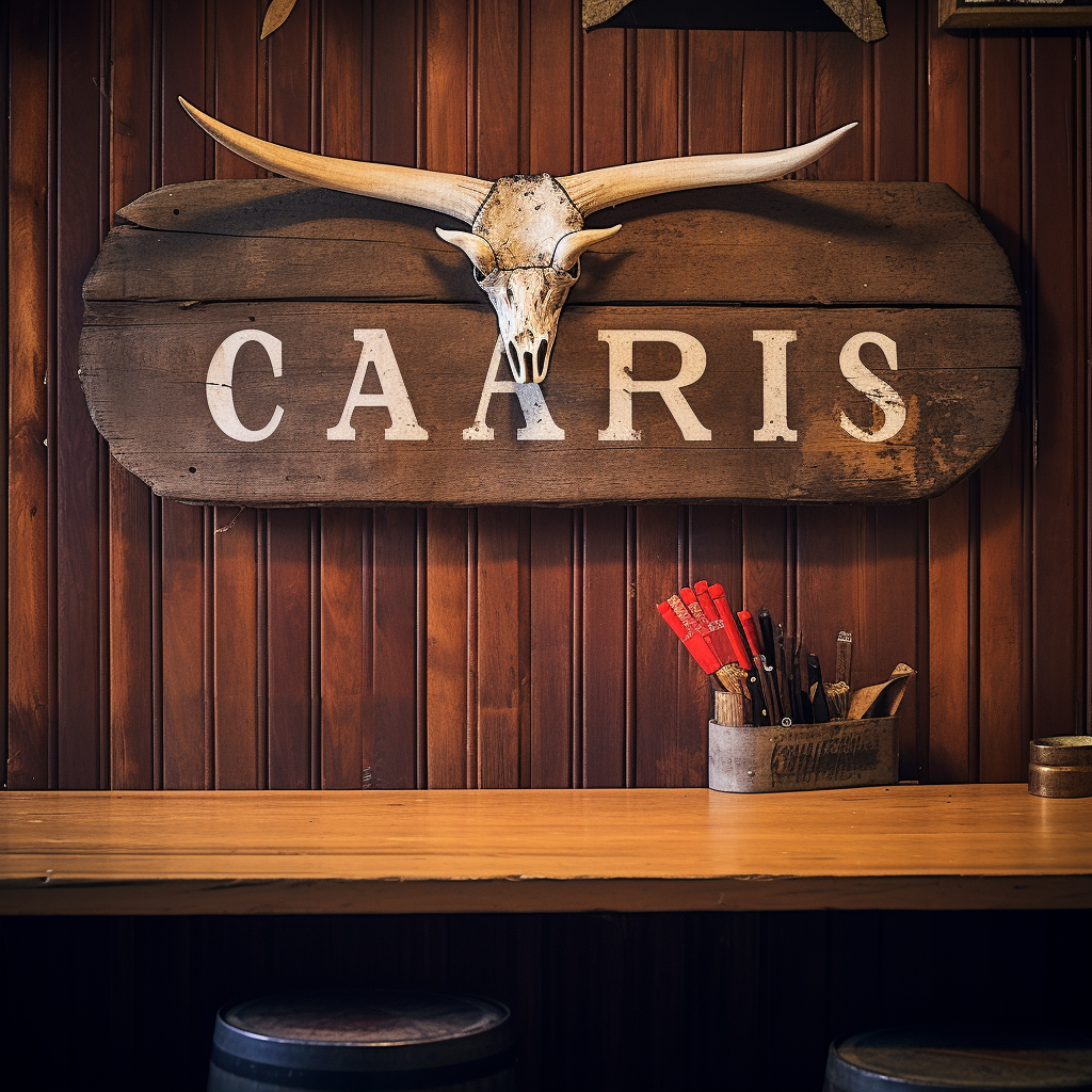 Western Style Bar with Beer and Whiskey