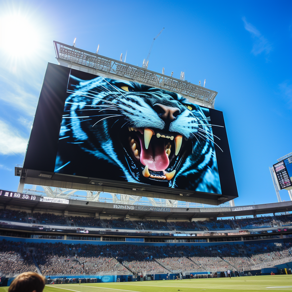 Carolina Panthers Stadium Jumbotron Field View