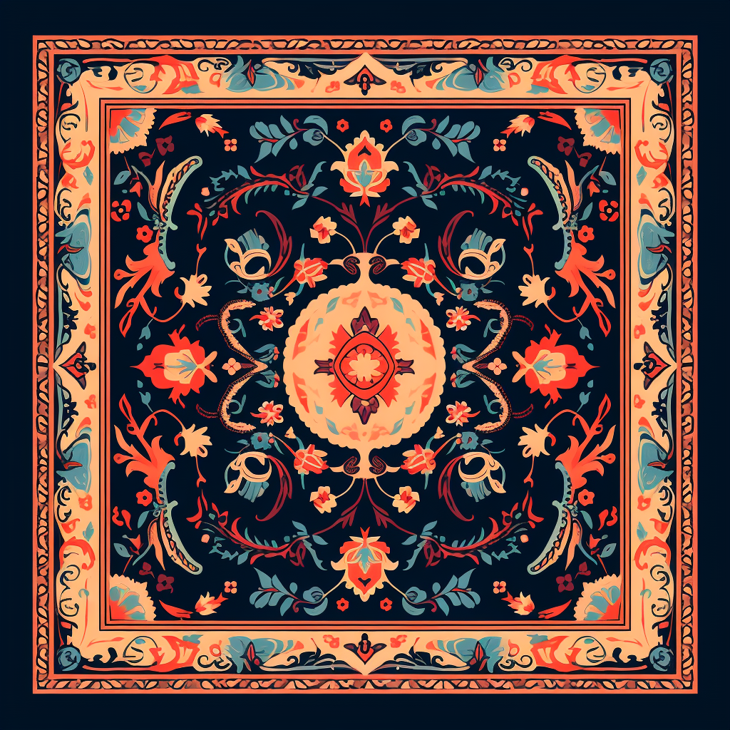 Colorful middle eastern carpet pattern