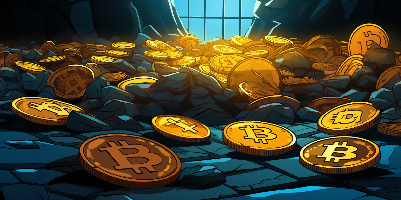 Cartoon Bitcoin Deposits Boosting Digital Currency Profits