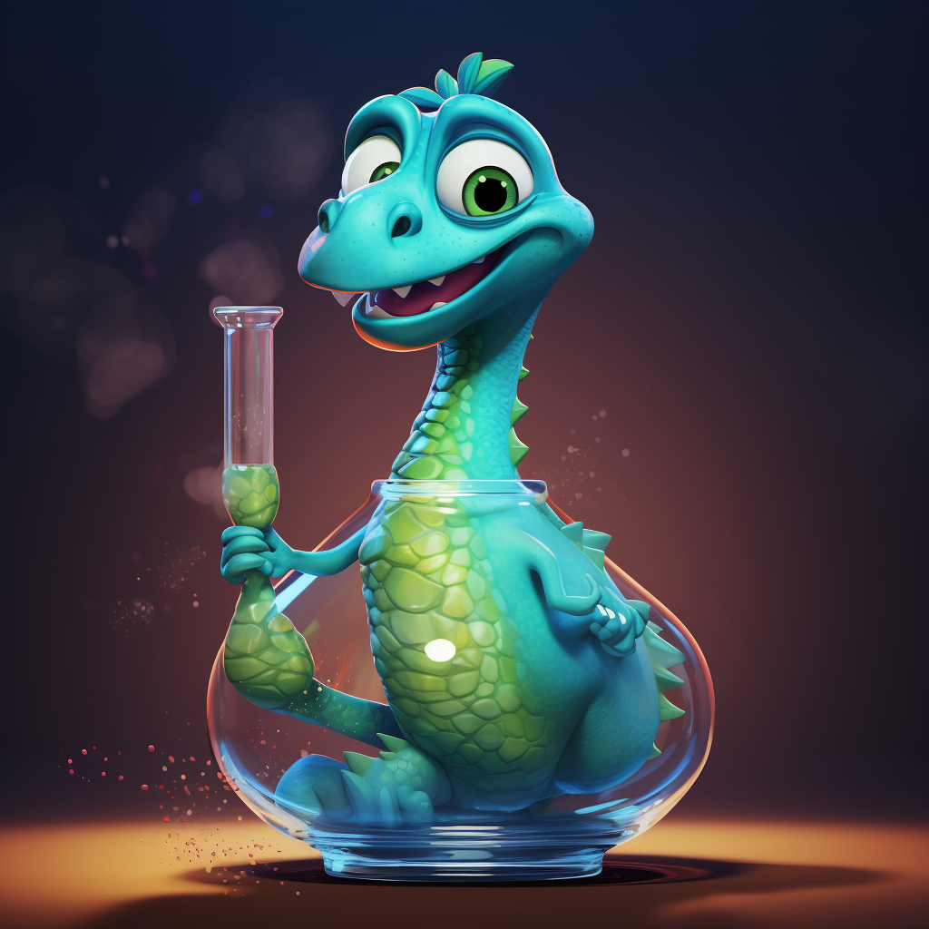 Cartoon bong in Disney Pixar art