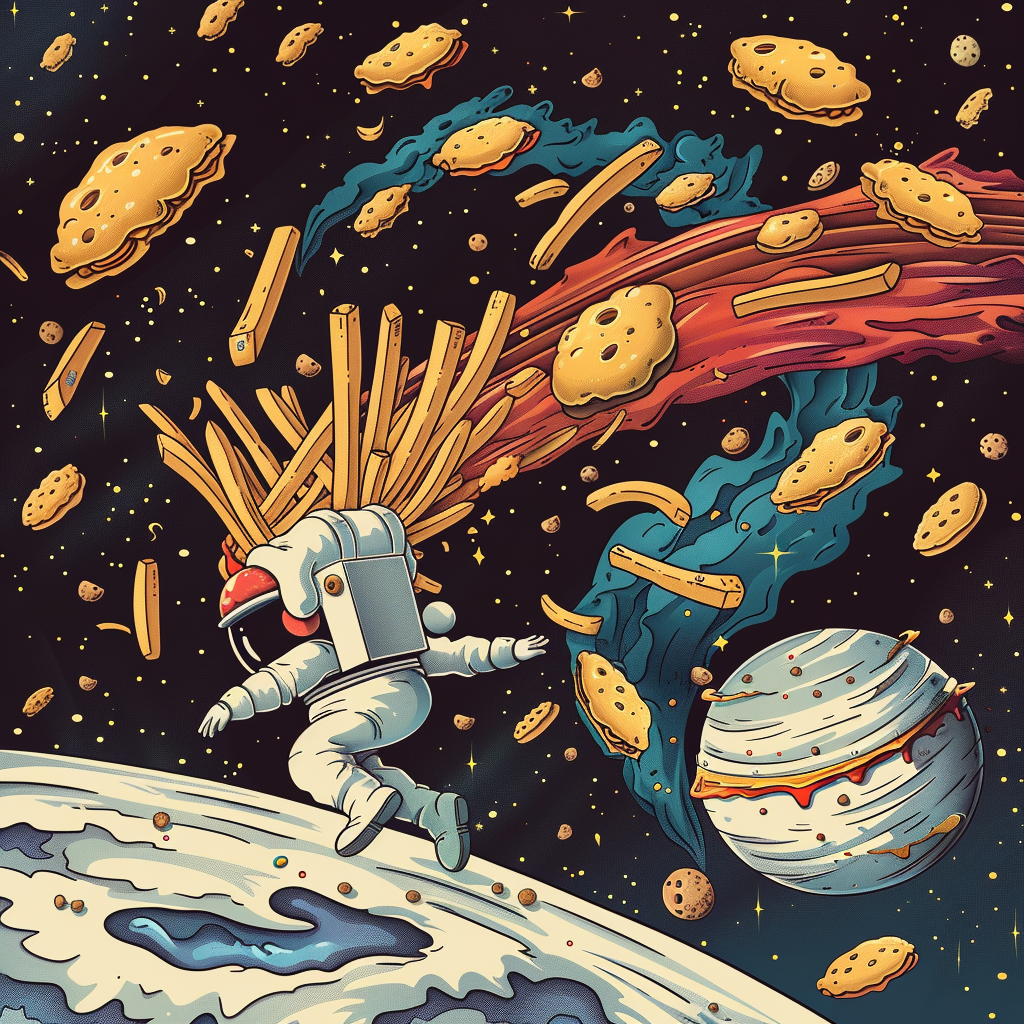 Cartoon Chef in Space