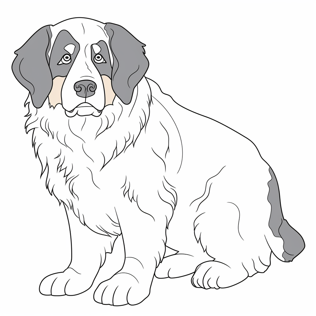 Cartoon dog coloring page