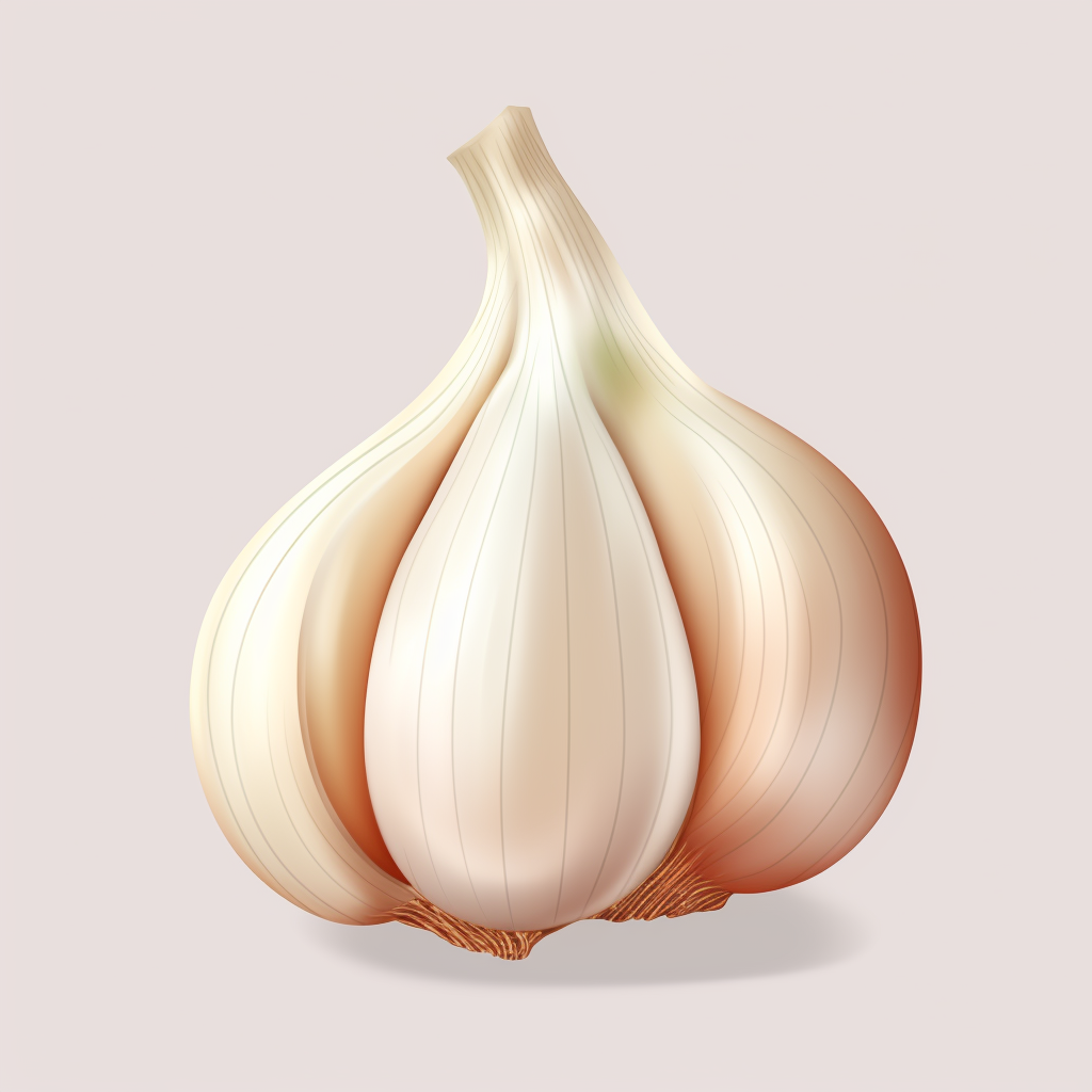 3D Cartoon Garlic Exhaling Wind